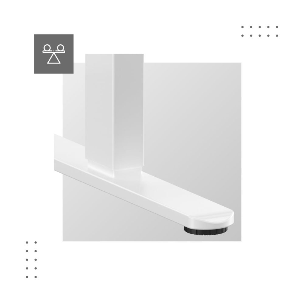 leader7.6 white feature leg Električni podesivi radni sto Mark Adler Leader 7.6 White