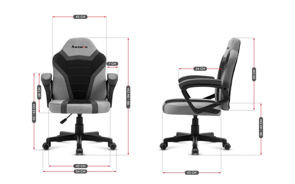 decija gaming stolica huzaro ranger 1.0 grey mesh7 1 Dečija Gaming stolica Huzaro Ranger 1.0 Grey Mesh