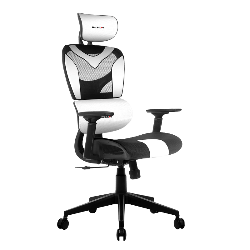 Huzaro Combat 8.0 bela stolica – perspektivna hero fotografija pod uglom