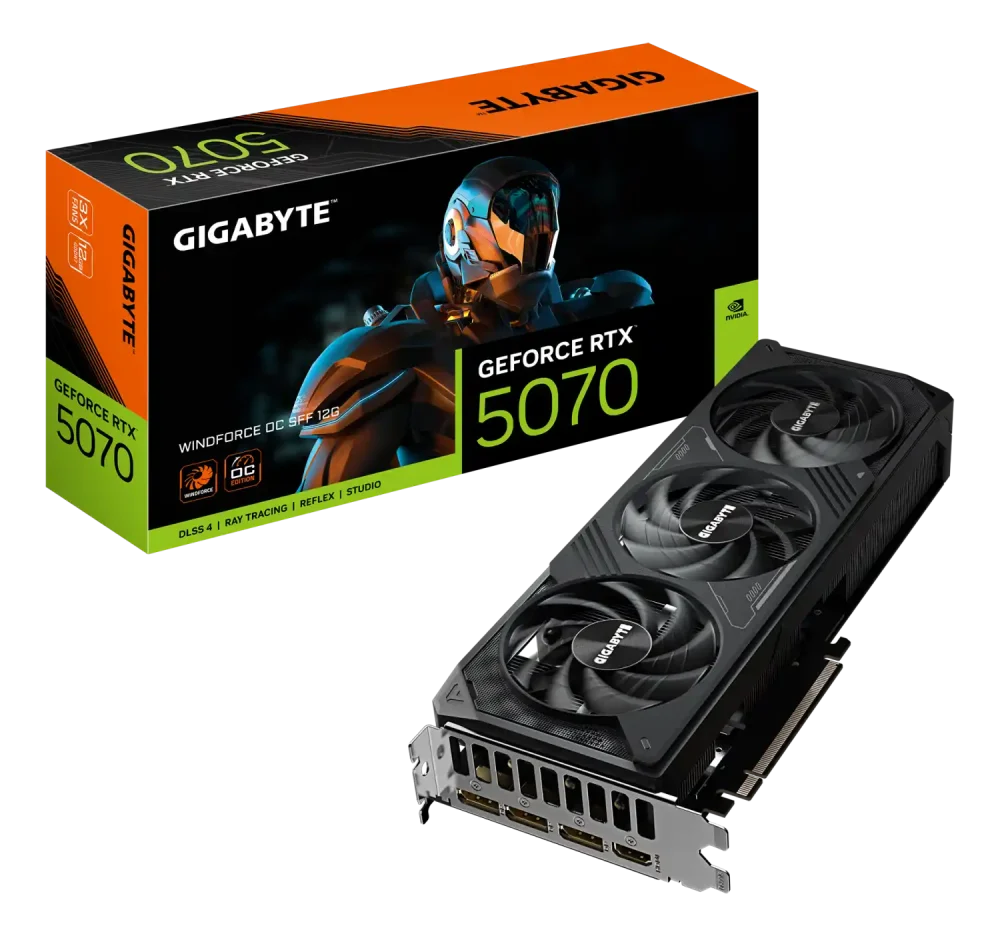 126127 Graficka karta Gigabyte GeForce RTX 5070 Windforce OC GDDR7 12GB 192bit 3xDP/HDMI