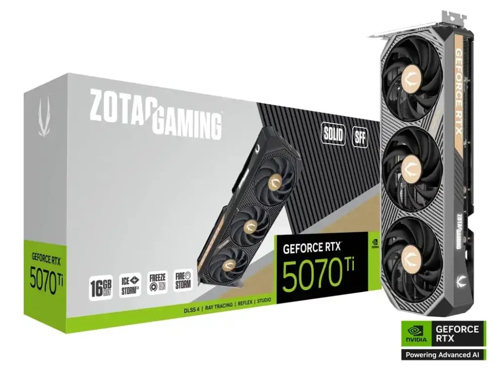 Grafička karta Zotac Gaming Geforce RTX 5070 Ti Solid SFF 16GB DDR7 256 bit 3xDP/HDMI