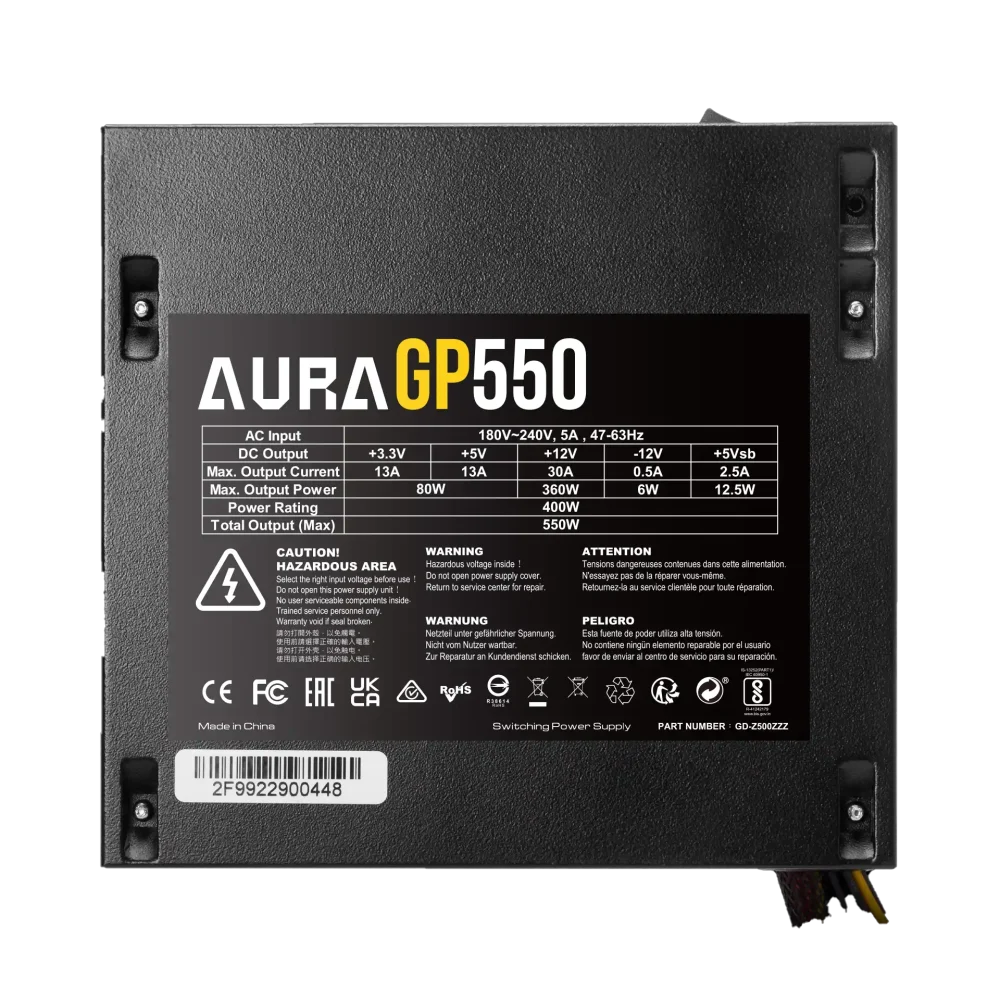 114569 Napajanje Gamdias 550W AURA GP550