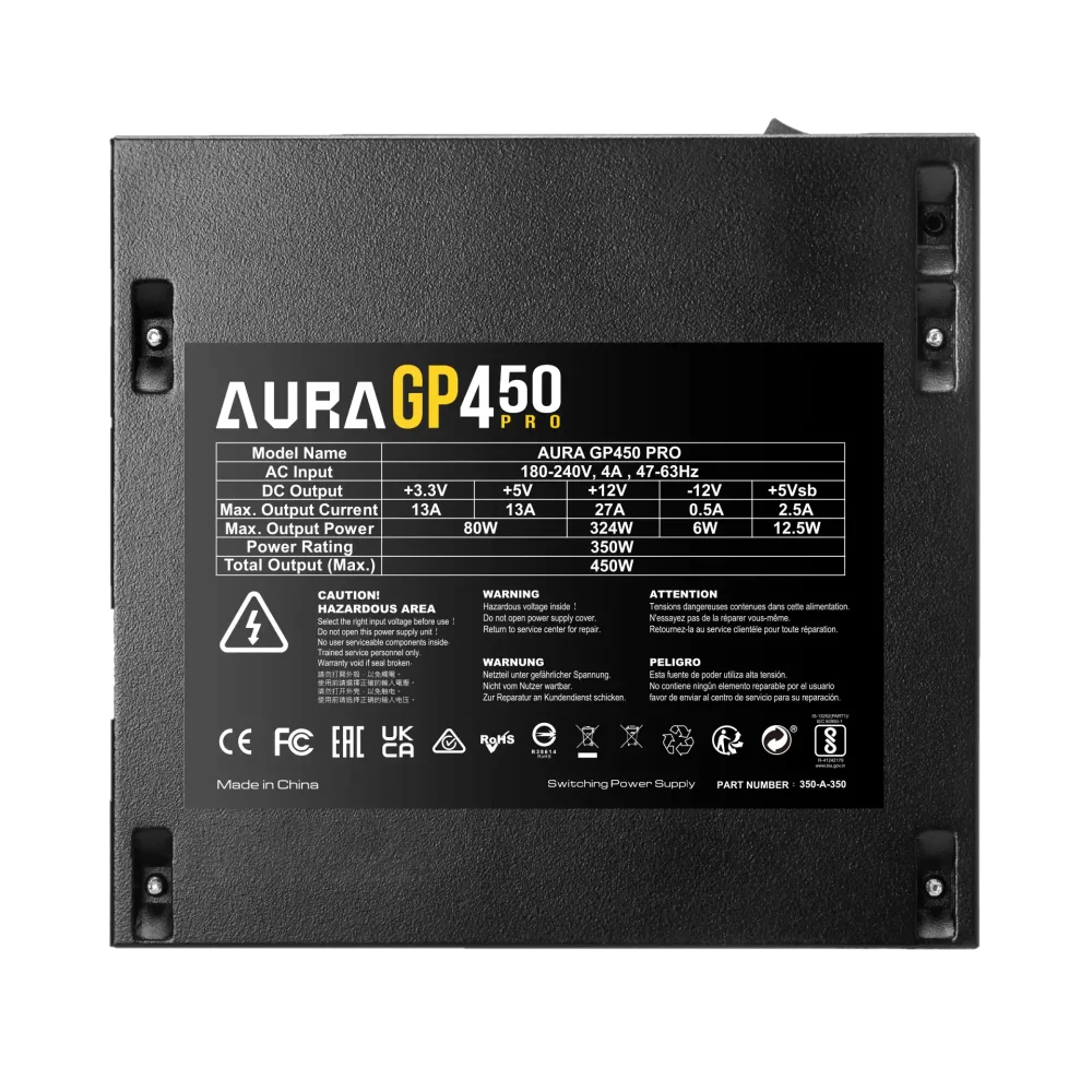 114571 Napajanje Gamdias 450W AURA GP450 Pro