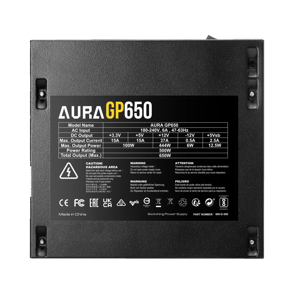 114557 Napajanje Gamdias 650W AURA GP650