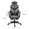 Dimenzije prednje strane Huzaro Combat 5.0 gaming stolice
