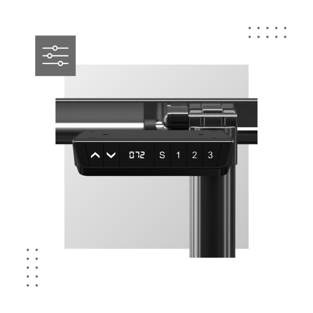 xeno4.1 black feature panel Podesivi sto OBL H1386 - crna konstrukcija