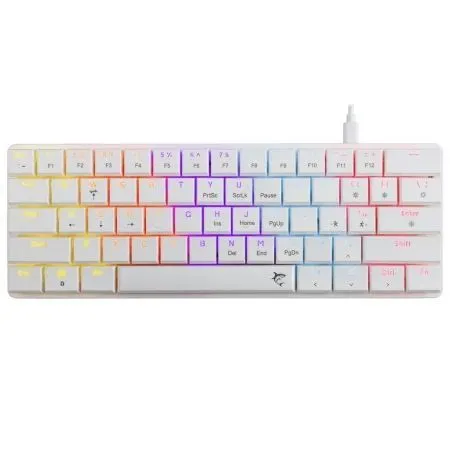 Tastatura White Shark NAGAMAKI 60/Mehanička/Crveni linearni svičevi/RGB/Bela/US