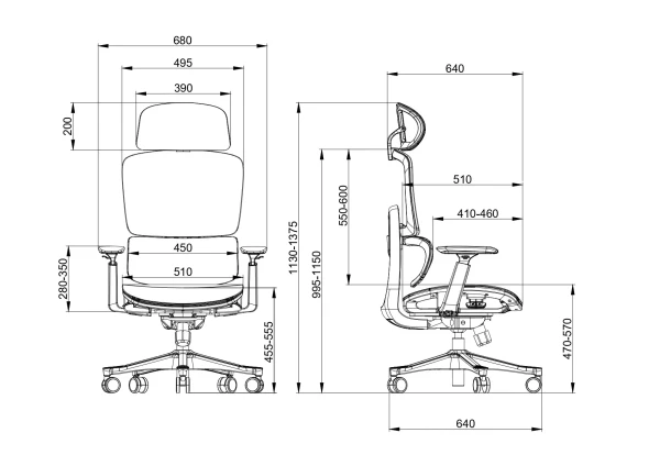 133316 Ergonomska kancelarijska stolica UGD Ultimate Support