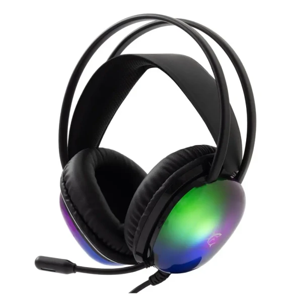 Gaming Slušalice sa mikrofonom White Shark PEACOCK 50mm/Multiplatform/RGB/Crna