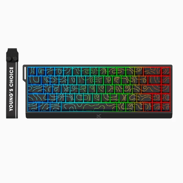 Gaming tastatura MCHOSE Ace 68 Hall Effect Magnetic Switch black topographic