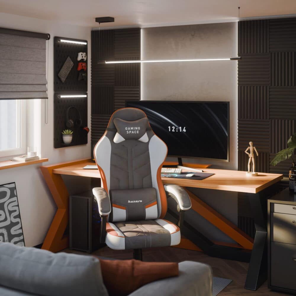 force 2 7 grey gaming room square Gaming stolica Huzaro Force 2.7 Grey