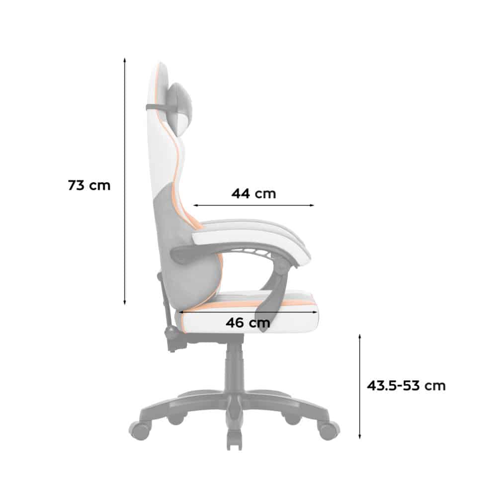 force 2 7 grey side dimensions no bg Gaming stolica Huzaro Force 2.7 Grey