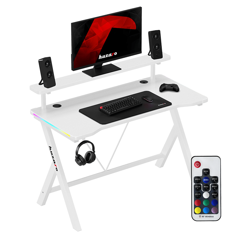 Gejmerski sto Huzaro Hero 1.9 RGB White - 120x60