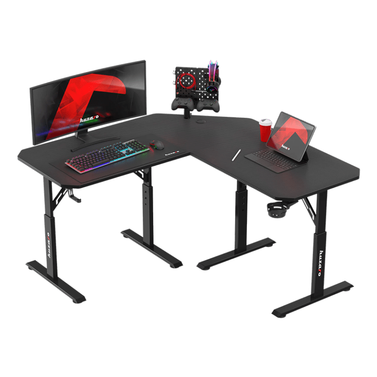 gejmerski sto ugaoni podesiva visina hero 7.3 crni Početna