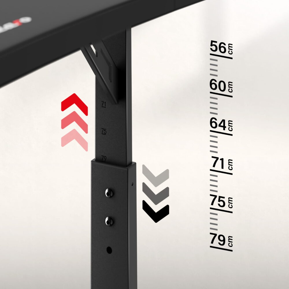 hero3.6 rgb feature regulation Podesivi gaming sto Huzaro Hero 3.6 RGB Black - 140x60