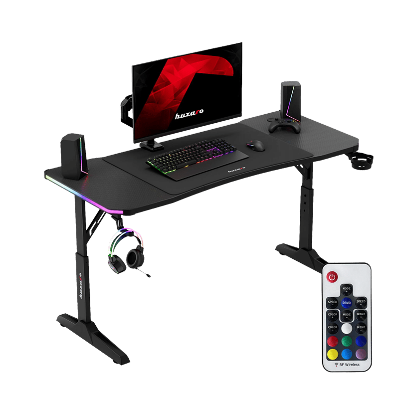 Podesivi gaming sto Huzaro Hero 3.6 RGB Black - 140x60