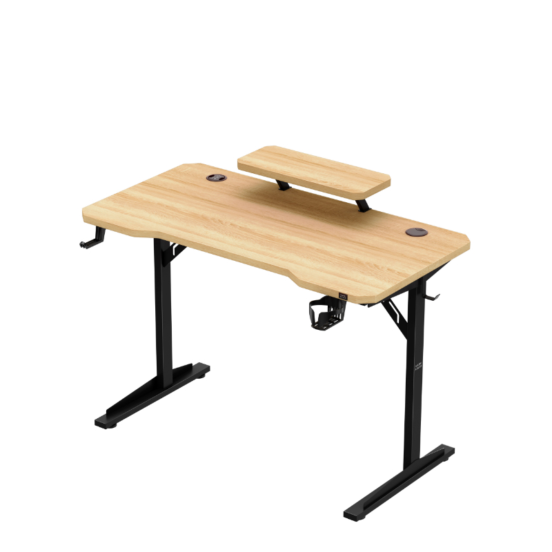 leader5.1 oak bevel left Kancelarijski stoMark Adler Leader 5.1 Hrast sa postoljem za monitor