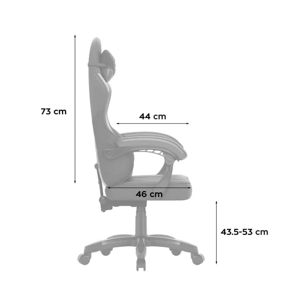 force 2 7 blakc carbon side dimensions no bg Gaming stolica Huzaro Force 2.7 Crna