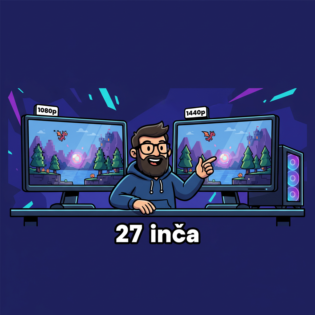 1080p vs 1440p na 27 inča — razlika u oštrini slike