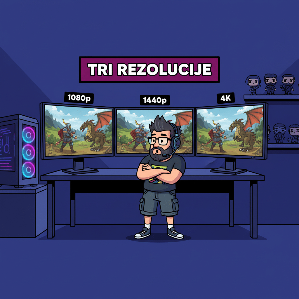 1080p vs 1440p vs 4K — tri rezolucije, tri različita use-case-a za gaming monitor