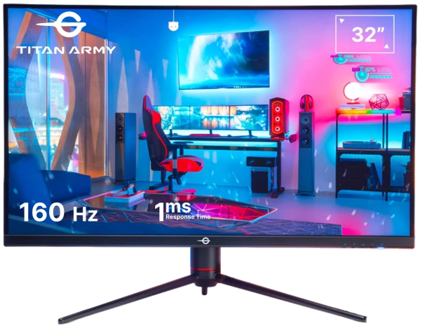 Gaming Monitor 32 Titan Army P32A2V 3840x2160/4K UHD/1ms/160Hz/2xHDMI/DP/3xUSB/USB-C/HDR600/Zvučnici
