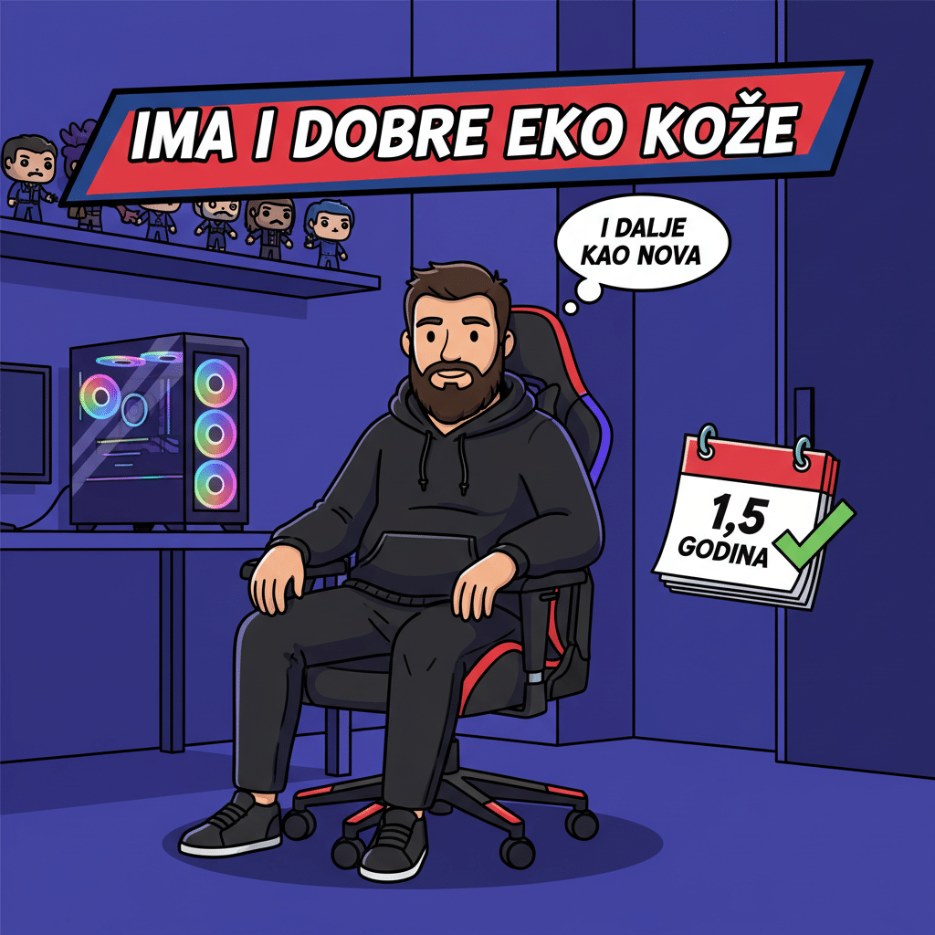 Huzaro Force 6.0 RGB posle godinu i po dana — eko koža i dalje kao nova, bez pucanja