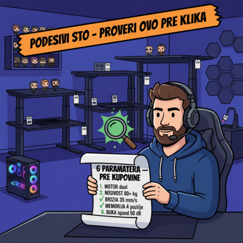 Podesivi radni sto — 6 parametara koje moraš da proveriš pre kupovine