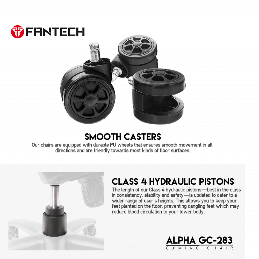 Gaming stolica Fantech Alpha GC-283 crvena — detalj naslona