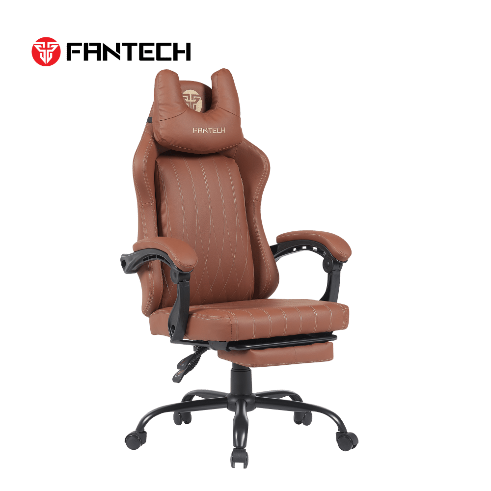 Gaming stolica Fantech GC193 braon — prikaz na beloj pozadini