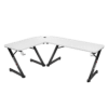 Huzaro Hero 7.0 White L-shape gaming sto sa belom karbon plocom i crnim Z-nogama