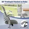 Nuvora stolica preklopivi nasloni za ruke 0-90
