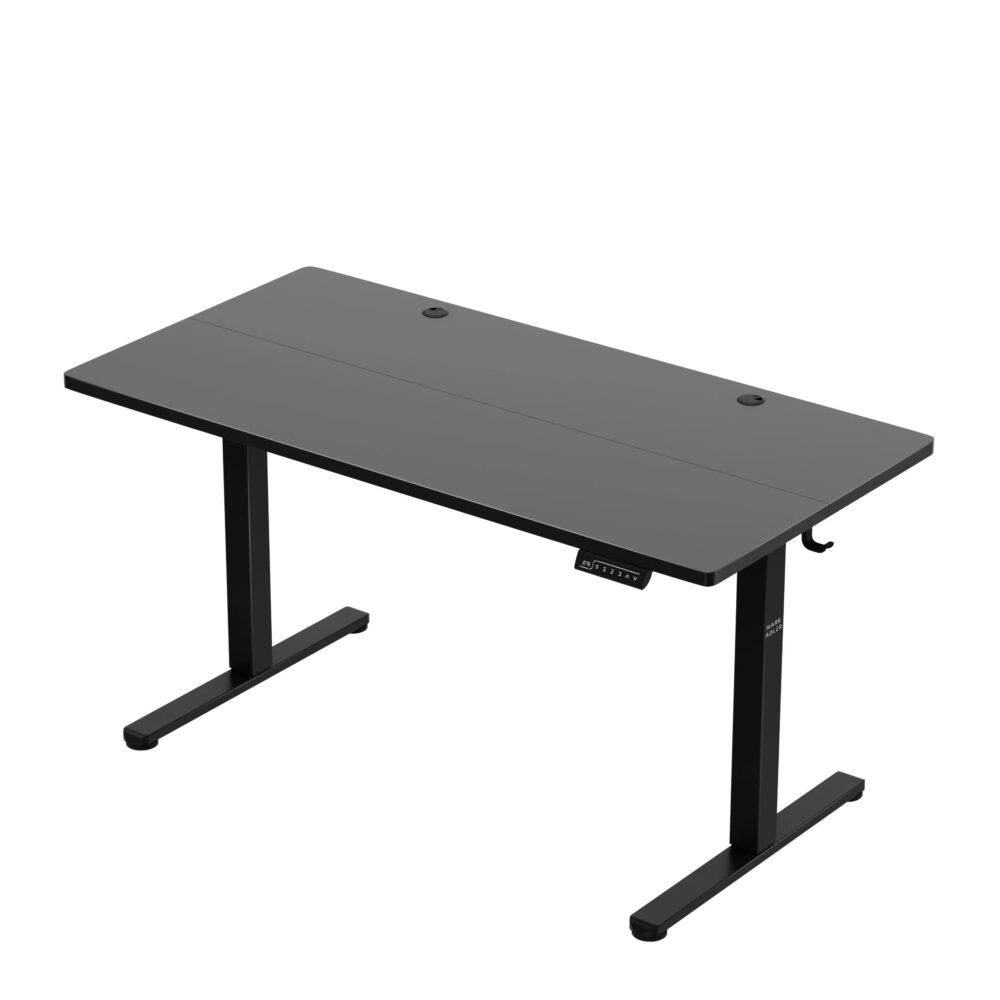 Mark Adler Leader 7.3 Black - 3/4 prikaz stola sa metalnim ramom
