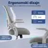 Nuvora stolica ergonomski dizajn naslona