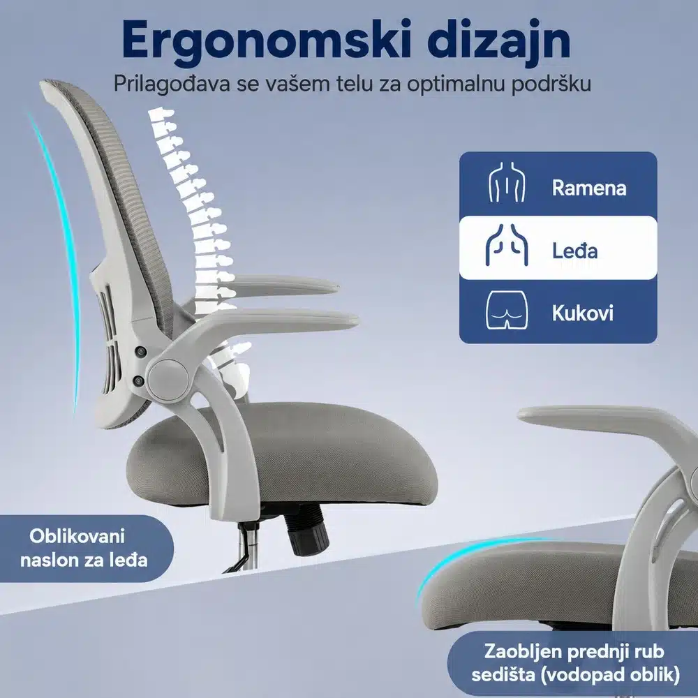 Nuvora stolica ergonomski dizajn naslona