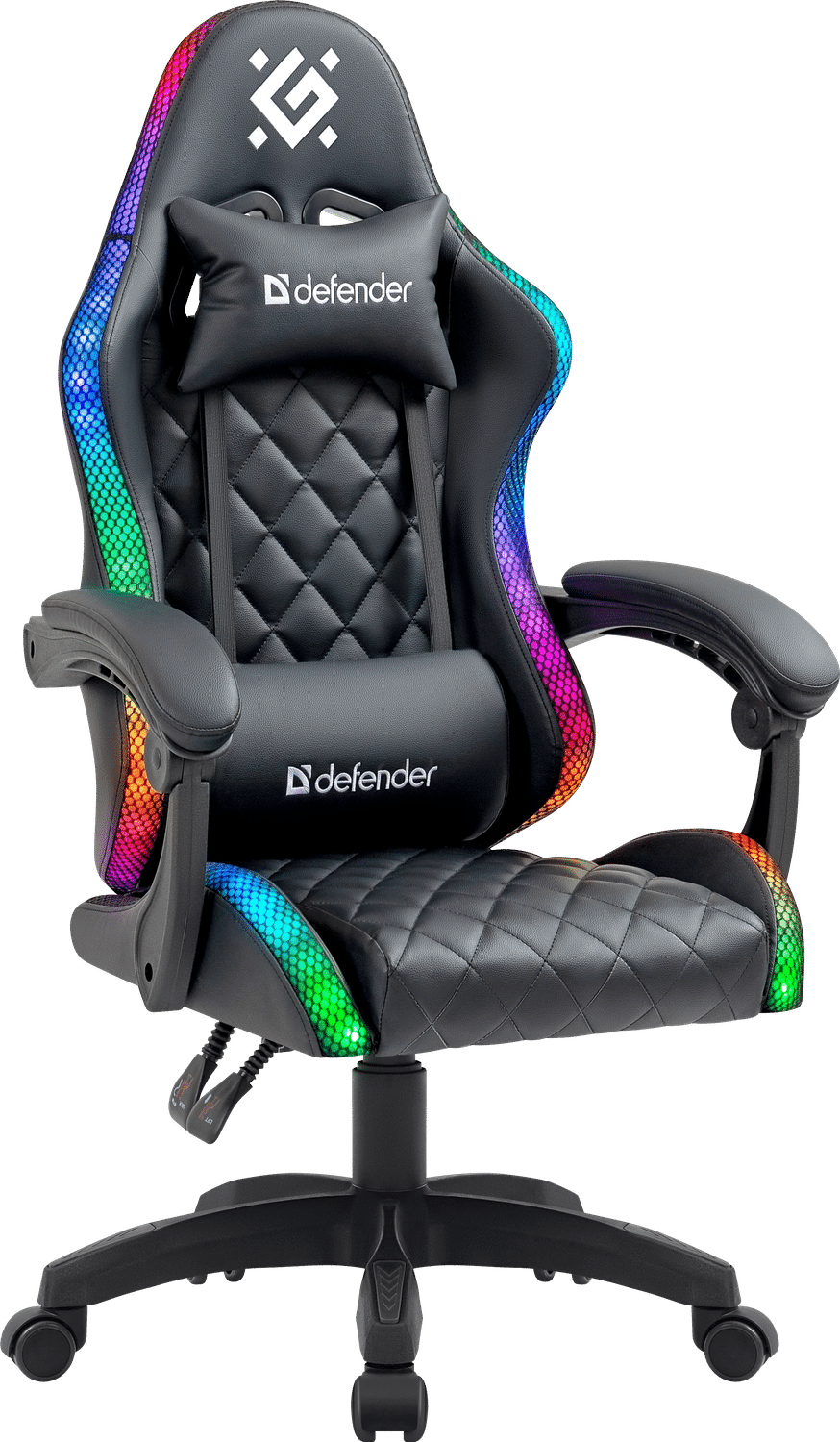 Defender Energy RGB gejmerska stolica sa upaljenim svetlosnim trakama