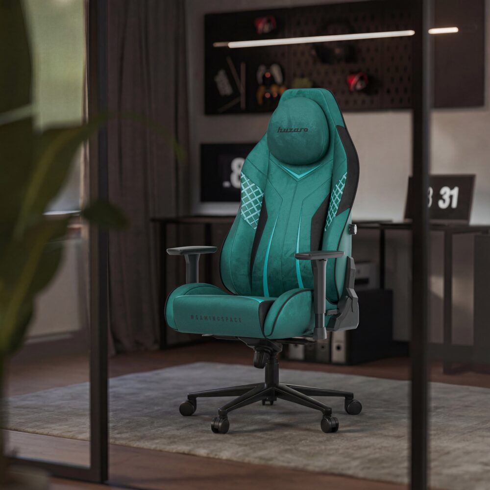 Huzaro Force 8.3 Green – postavljena u gaming sobu