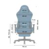 Dimenzije Huzaro Force 5.7 Blue – prednji prikaz sa merama