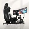 Huzaro Speed 6.0 Racing Cockpit – sivi, u sobi sa monitorom