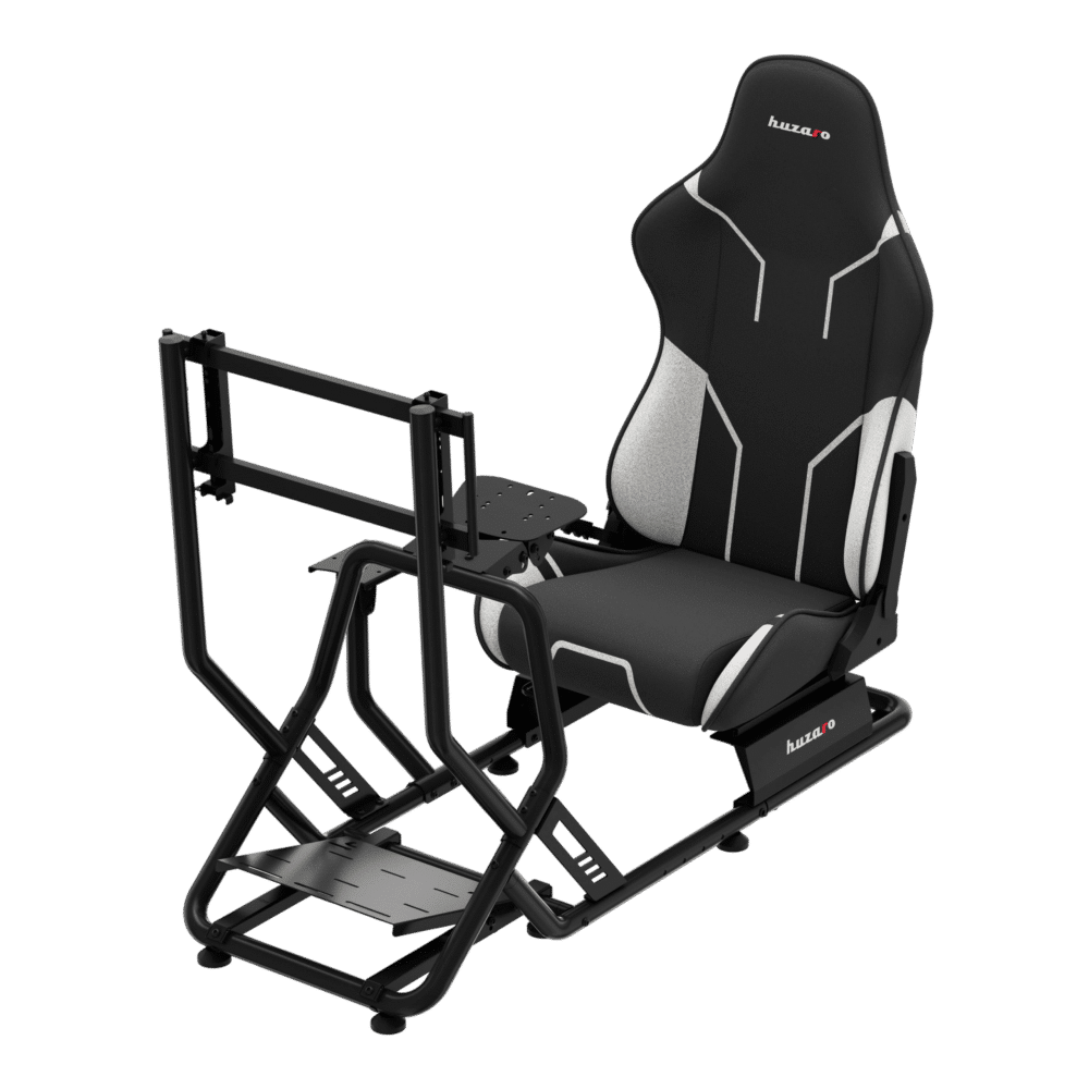 Huzaro Speed 6.0 Racing Cockpit – sivi, hero na prozirnoj pozadini