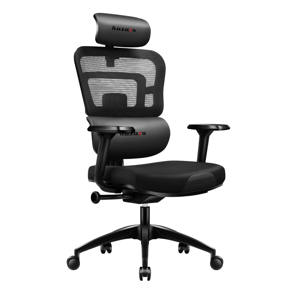 Gejmerska stolica Huzaro Combat 7.0 crna – prednja strana