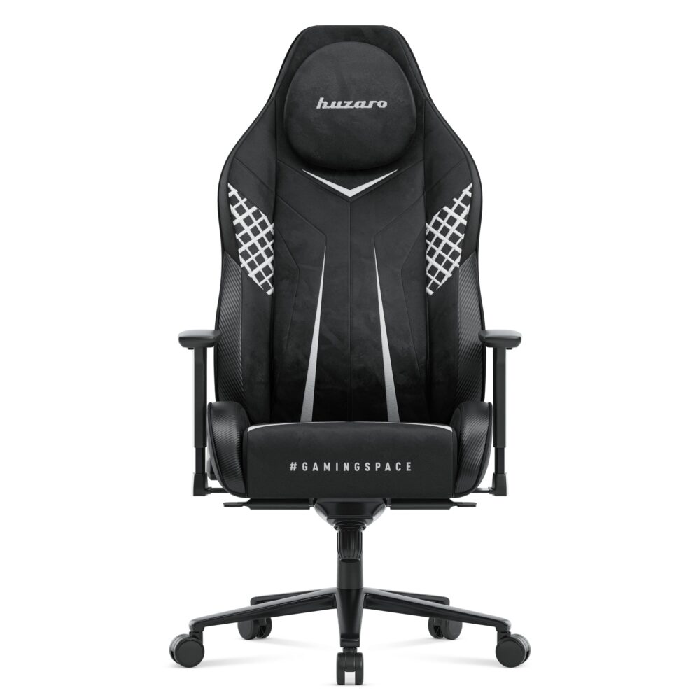Gejmerska stolica Huzaro Force 8.3 Carbon Black – prednji prikaz