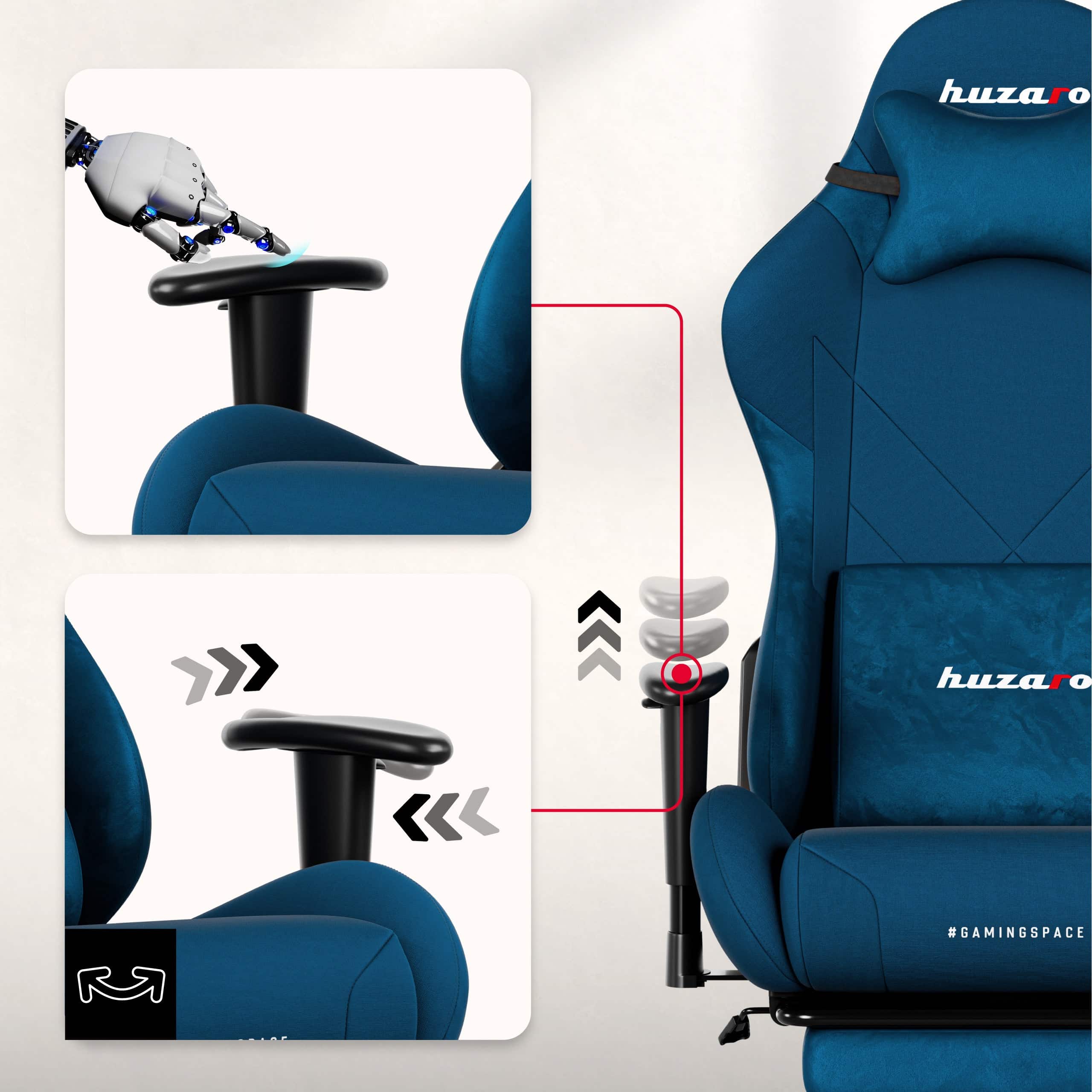 Huzaro Force 5.7 Blue – 2D podesivi nasloni za ruke