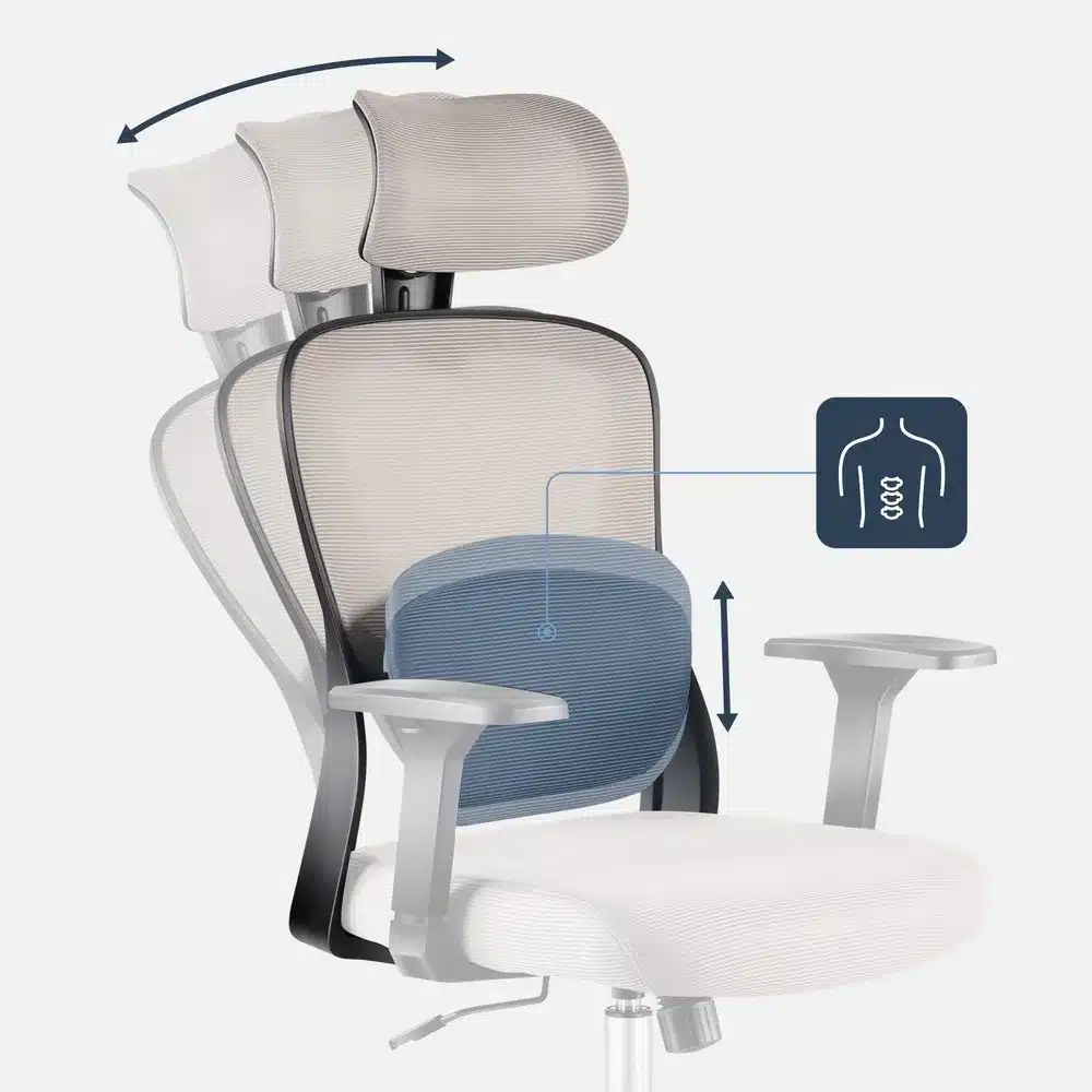 Mark Adler Manager 3.2 siva – detalj naslona za glavu