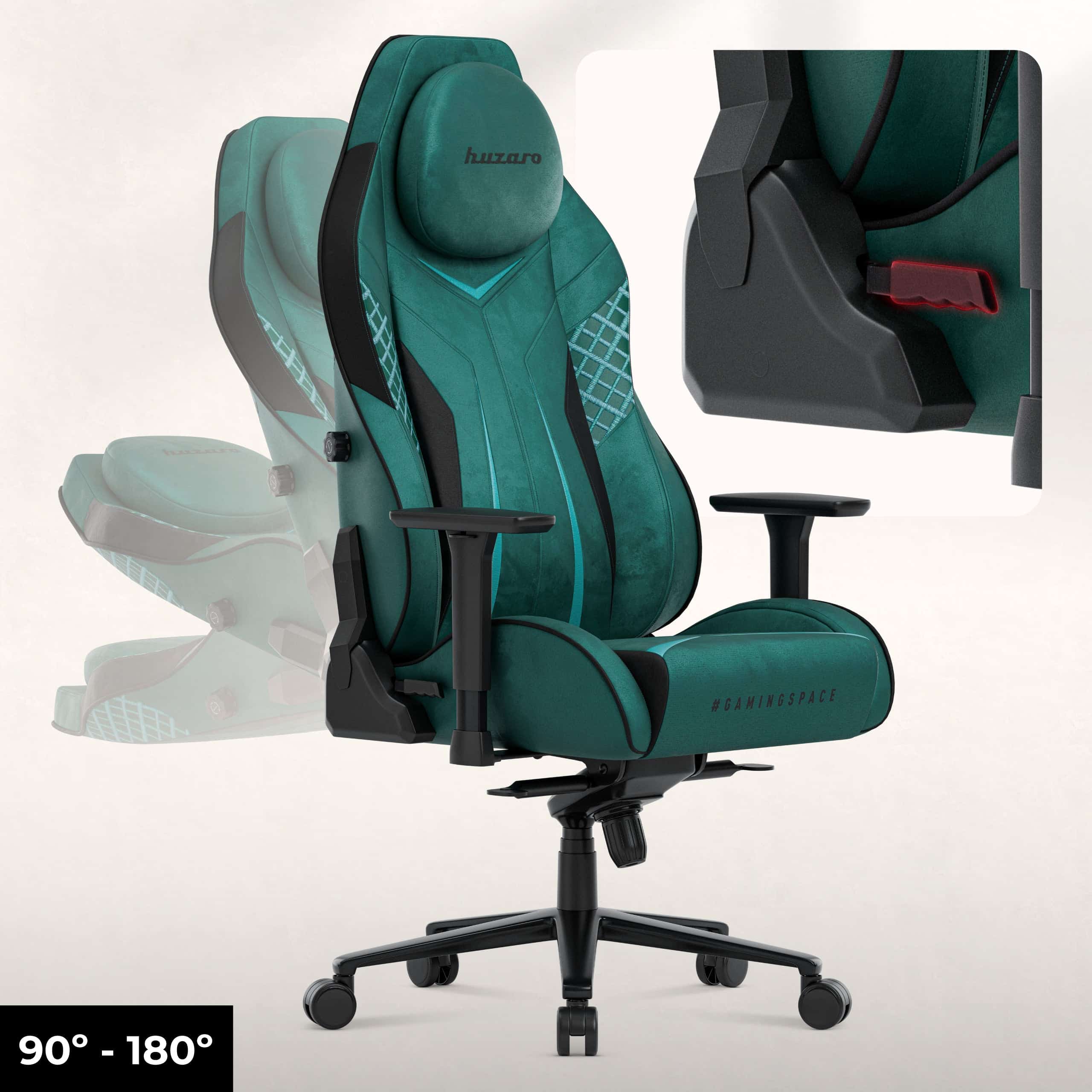 Huzaro Force 8.3 Green – UltraGravity nagib naslona 90-180 stepeni