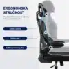 Nuvora crna kancelarijska stolica – detalj