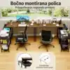 Nuvora ugaoni sto – police i radna površina
