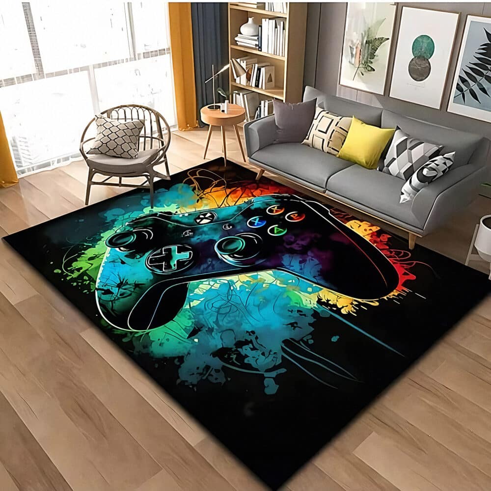 Tepih za gejmersku sobu Magični Džojstik 140x220 šareni kontroler