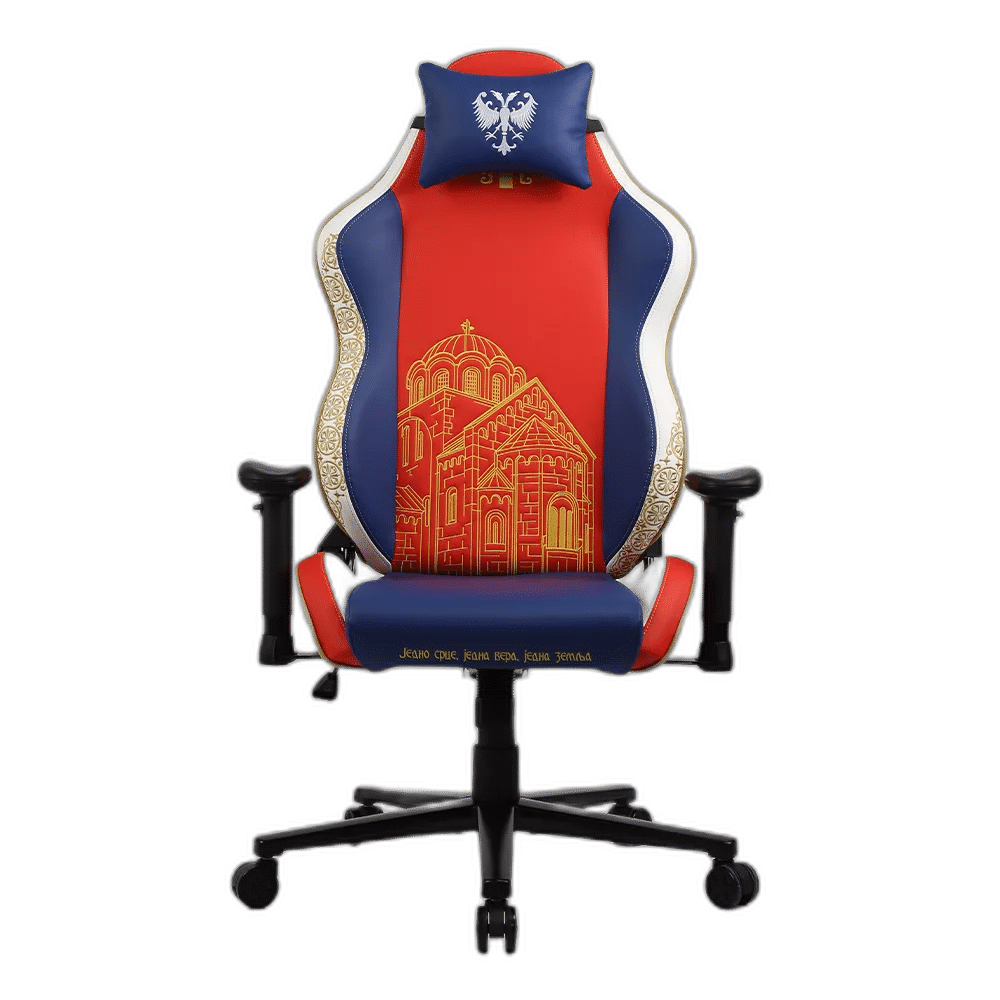 Moye Gaming Chair Srbija - gejmerska stolica sa srpskim motivima