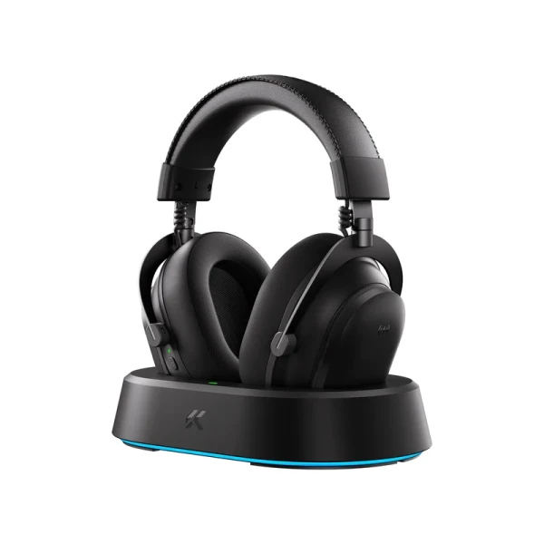Gaming Bežične gaming slušalice MCHOSE V9 Turbo 60mm/Tri-mode/2000mAh/Steel Black + Charging Dock RGB