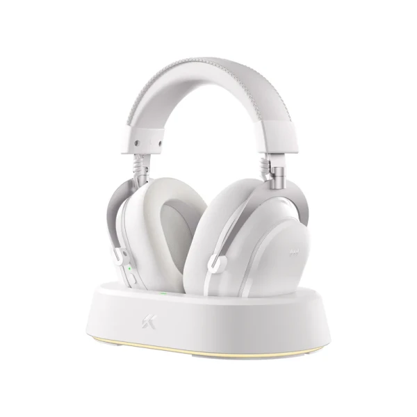 Gaming Bežične gaming slušalice MCHOSE V9 Turbo 60mm/Tri-mode/2000mAh/Icy White + Charging Dock RGB